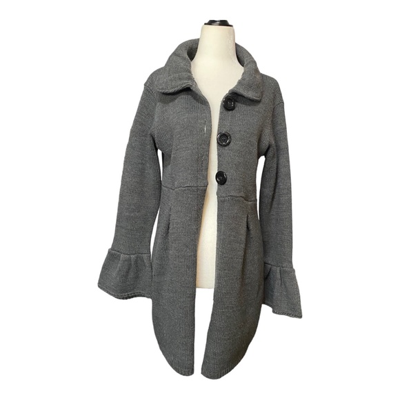 Vintage wool blend sweater/jacket. Bell sleeves. Made in Italy. **S/M** - Picture 3 of 16